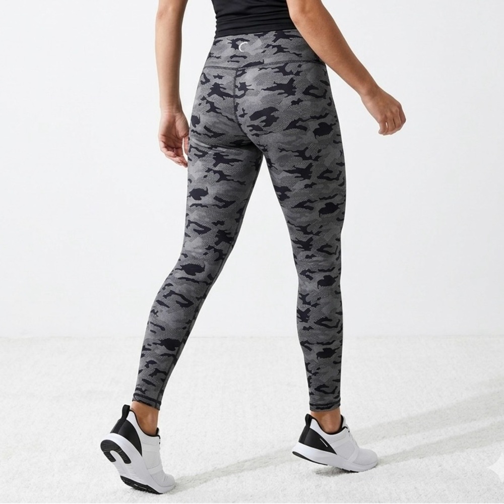 ZYIA Gray Camo High-Waist Leggings